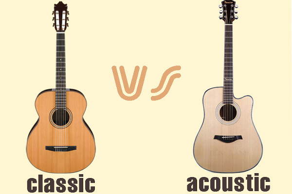 phân biệt đàn guitar acoustic và classic