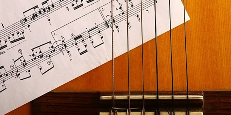 Guitar and sheet